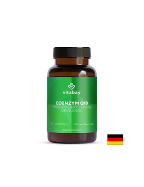 Energy and a healthy heart - Coenzyme Q10 (ubiquinol), 200 mg x 60 softgel capsules - Nutra Best Europe