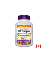 Energy, brain activity and cardiovascular system - Vitamin B50 Complex, 220 tablets - Nutra Best Europe