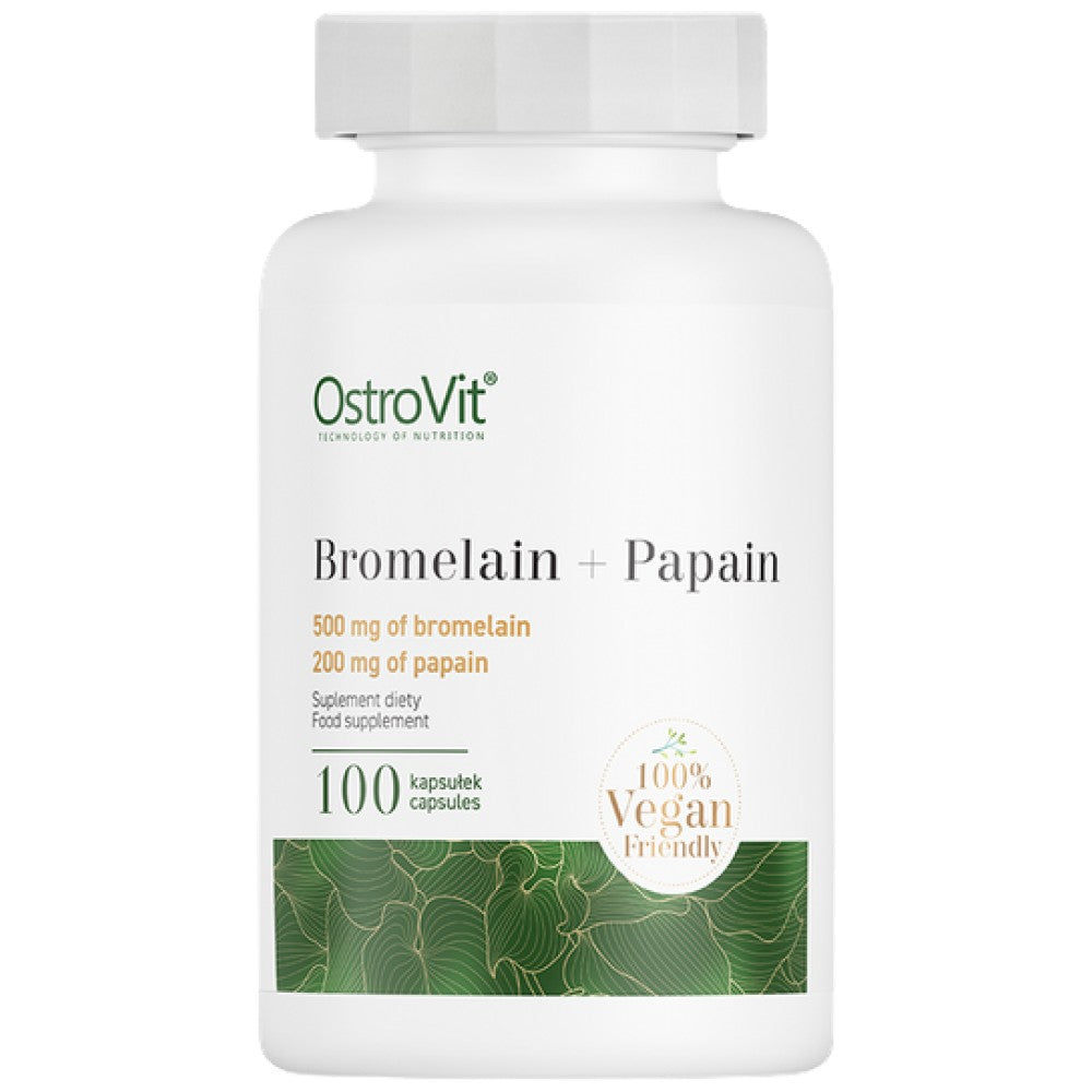 Bromelain + Papain Enzymes 100 capsules - Nutra Best Europe