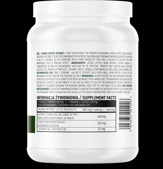 Green Coffee Extract Powder 100 grams - Nutra Best Europe