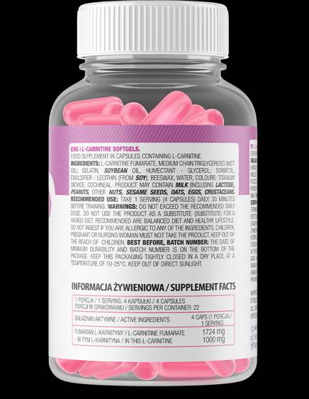 L-Carnitine Softgels 90 Gel capsules - Nutra Best Europe