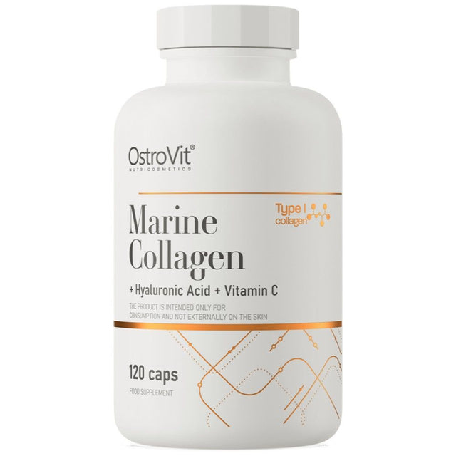 Marine Collagen / + Hyaluronic Acid and Vitamin C - 120 capsules - Nutra Best Europe