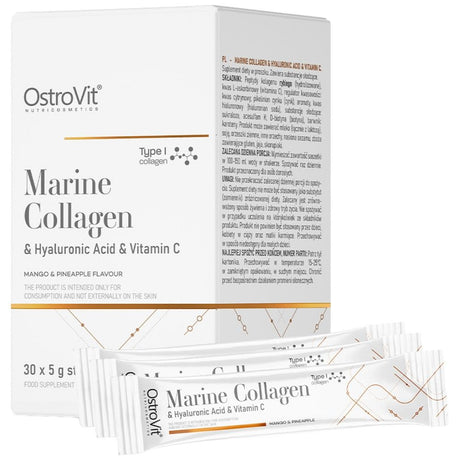 Marine Collagen & Hyaluronic Acid Powder | with Vitamin C - 200 грама - Nutra Best Europe