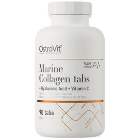 Marine Collagen / + Hyaluronic Acid and Vitamin C - 90 Tablets - Nutra Best Europe