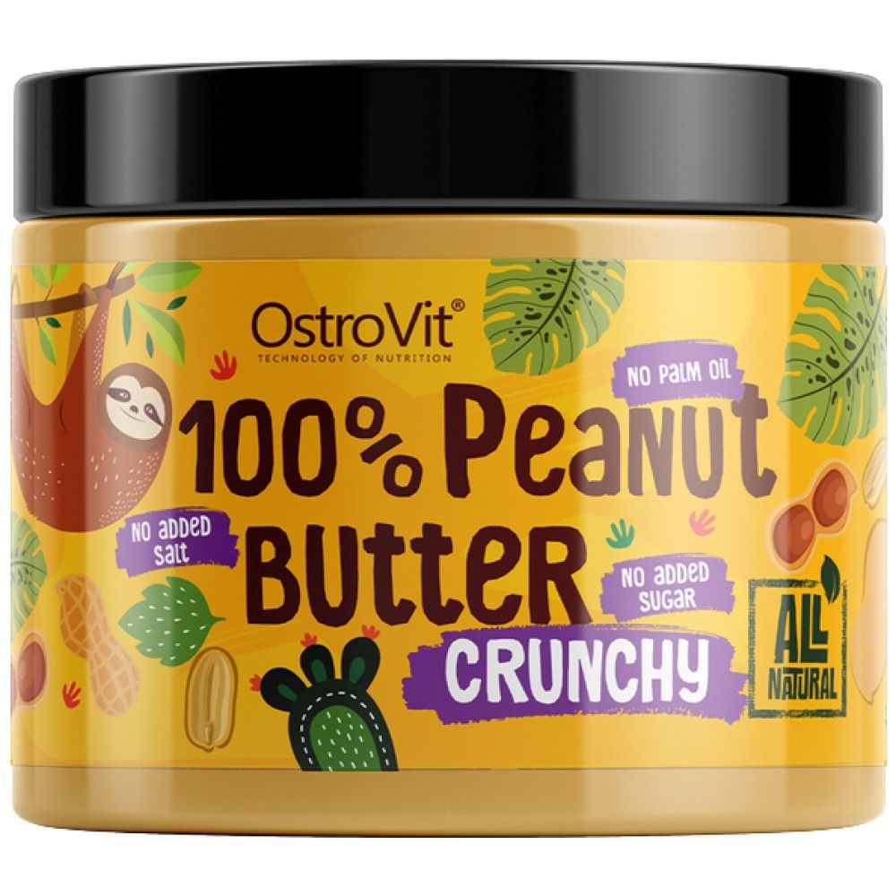100% Peanut Butter Crunchy - 500 grams - Nutra Best Europe