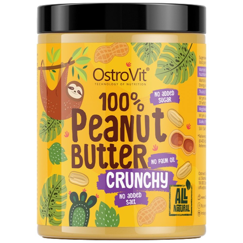 100% Peanut Butter Crunchy - 1000 grams - Nutra Best Europe