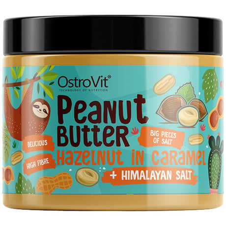 Peanut Butter with Hazelnut in Caramel + Himalayan Salt | Crunchy 500 grams - Nutra Best Europe