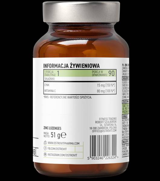 Zinc Gluconate Lozenges + Vitamin C 90 Sublingual tablets - Nutra Best Europe