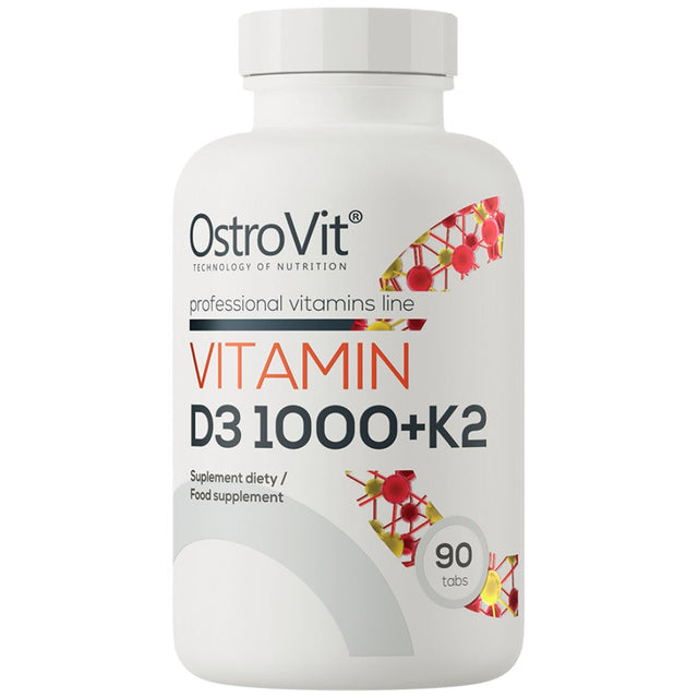 Vitamin D3 1000 IU + K2 50 mcg 90 Tablets - Nutra Best Europe
