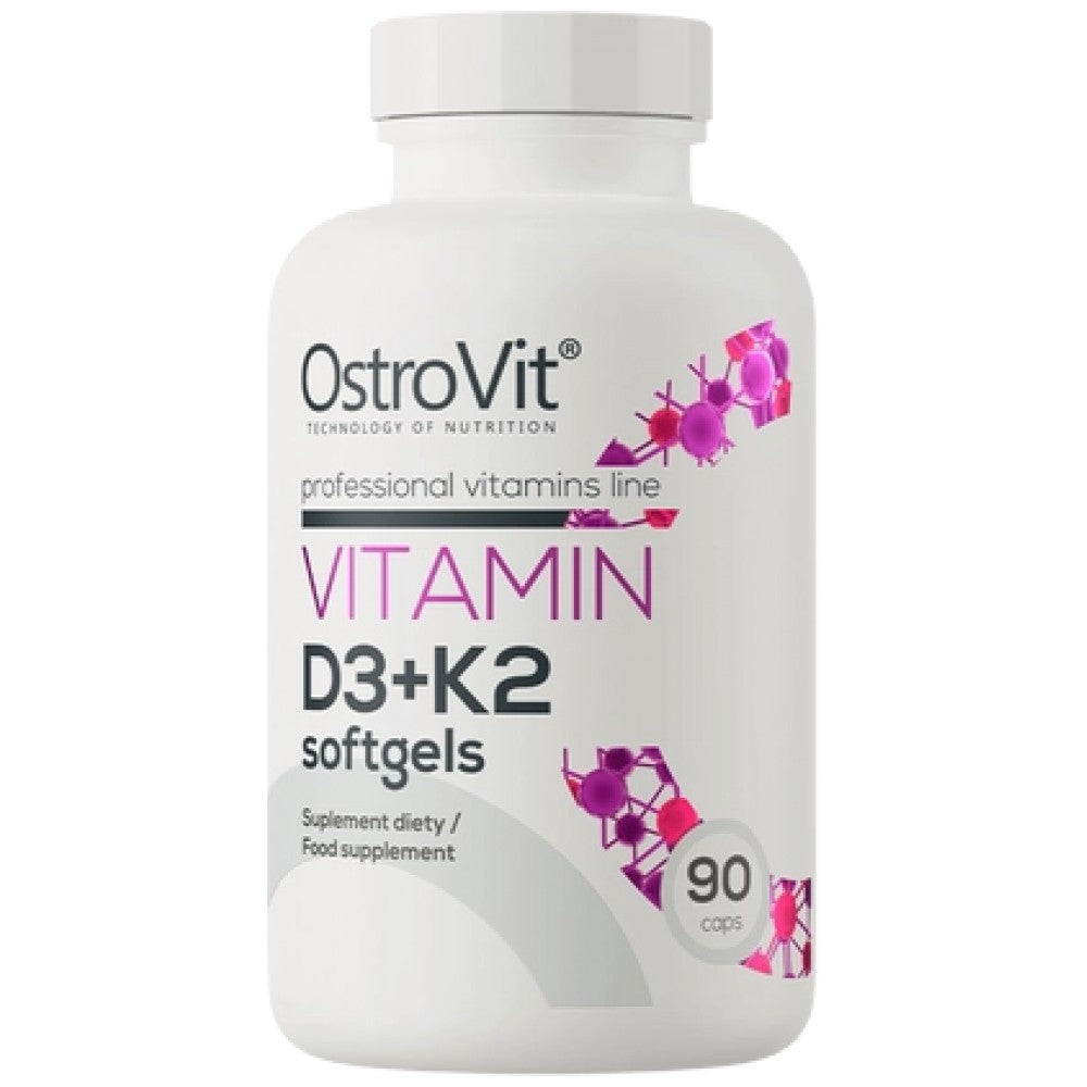 Vitamin D3 2000 + K2 100 mcg 90 Gel capsules - Nutra Best Europe
