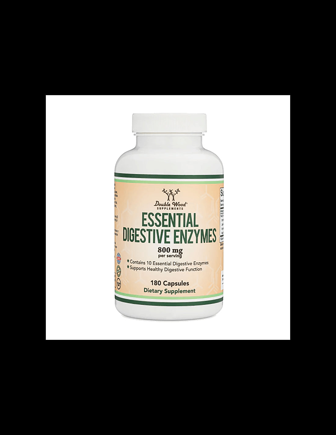 Essential digestive enzymes - Digestive enzymes, 180 capsules Double Wood - Nutra Best Europe