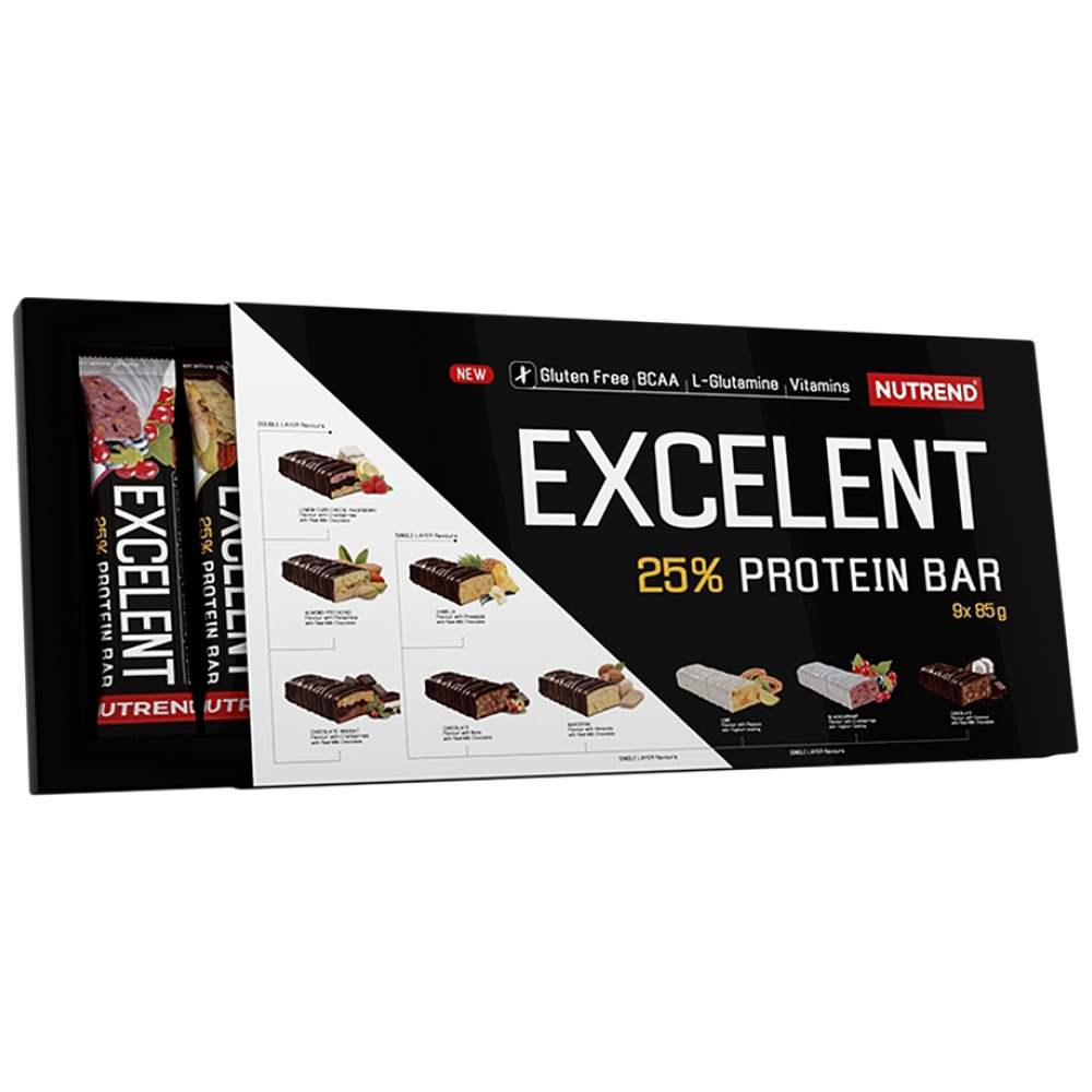 Excelent Protein Bar Set 85g 9 x 85 grams - Nutra Best Europe