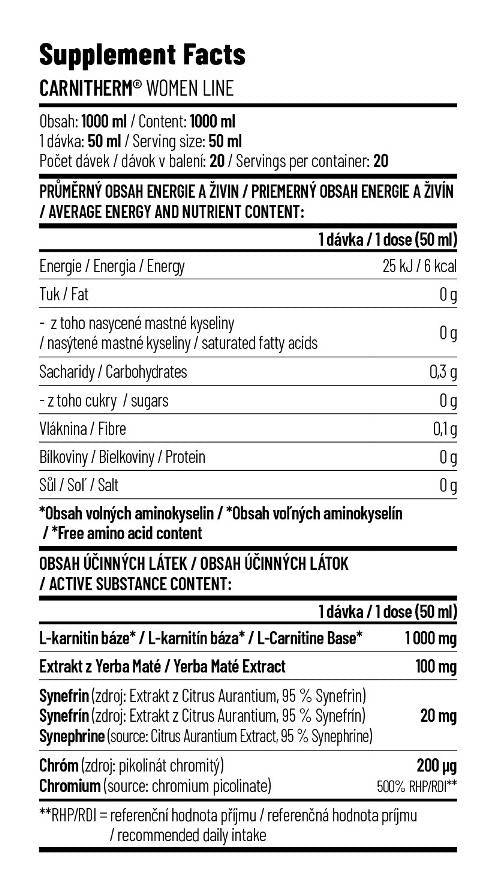 Carnitherm - Women`s Line 1000 ml - Nutra Best Europe