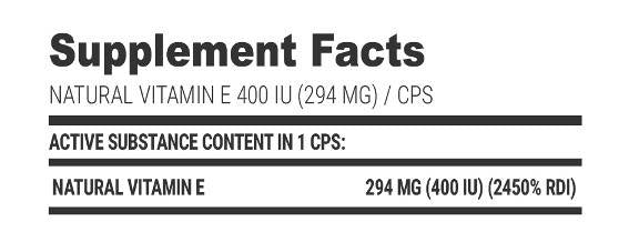 VITA-E 400 IU - 100 capsules - Nutra Best Europe