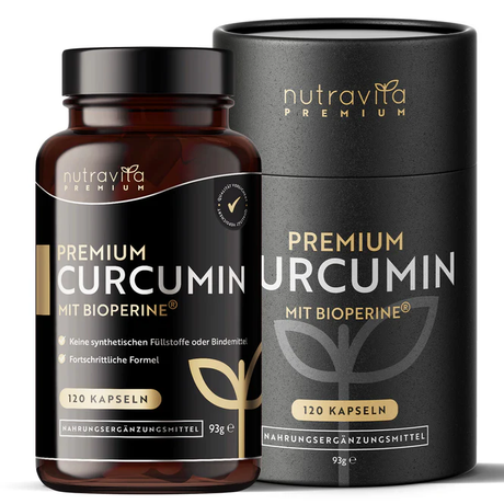 Premium Curcumin 95% Curcuminoids with Bioperine® – 120 capsules - Nutra Best Europe