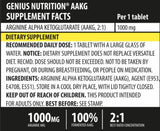 AAKG 1000 mg 180 Tablets - Nutra Best Europe