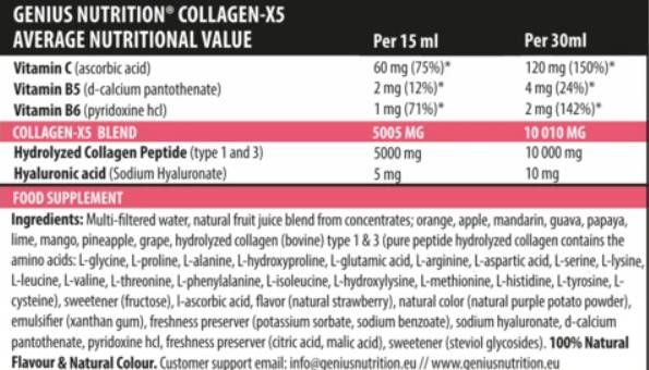 Collagen X5 Liquid - 500 ml - Nutra Best Europe