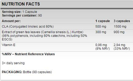 CLA + Green Tea 90 capsules - Nutra Best Europe
