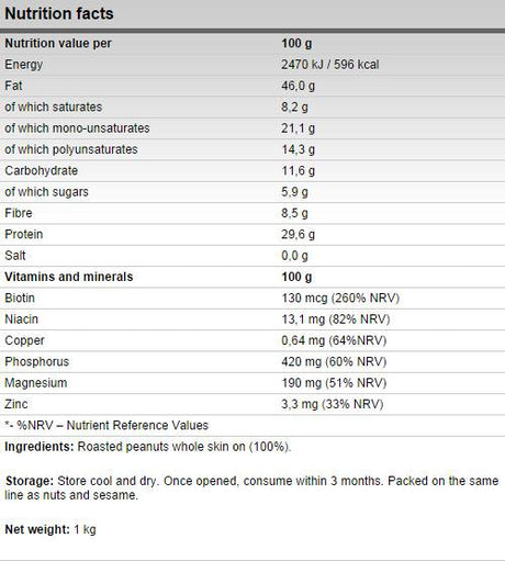 So Good! Peanut Butter (Crunchy) 900 grams - Nutra Best Europe