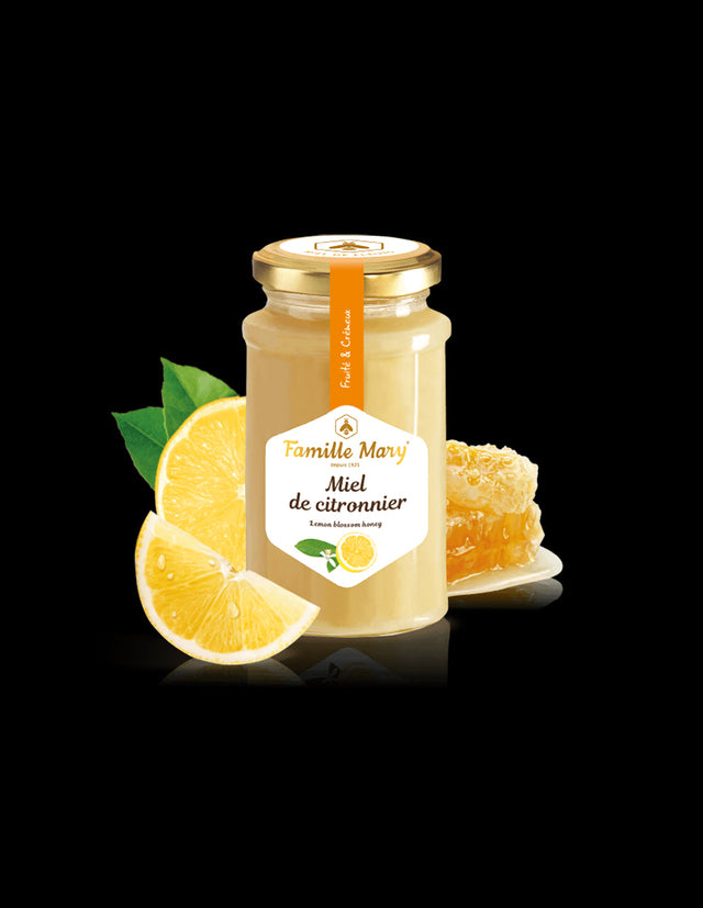 Miel de citronnier / Lemon tree honey (from orchards in Valencia, Spain), 360 g Famille Mary - Nutra Best Europe