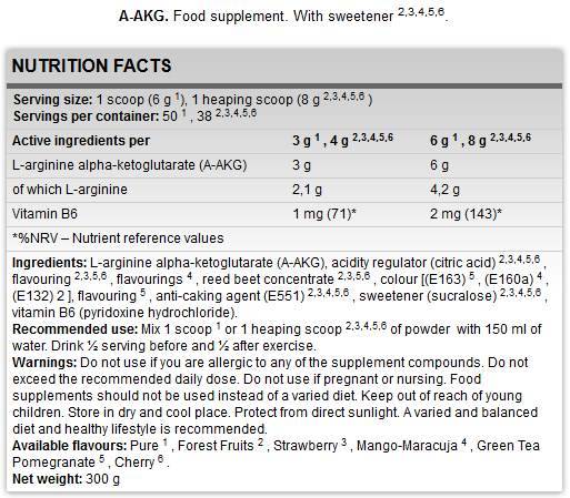AAKG Powder - 300 grams - Nutra Best Europe