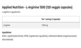 L-Arginine 1500 - 120 capsules - Nutra Best Europe