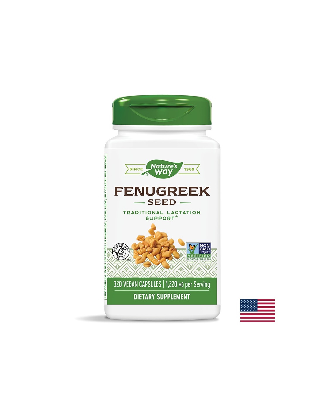 Fenugreek Seed / Fenugreek (seeds) 610 mg x 320 capsules Nature's Way - Nutra Best Europe