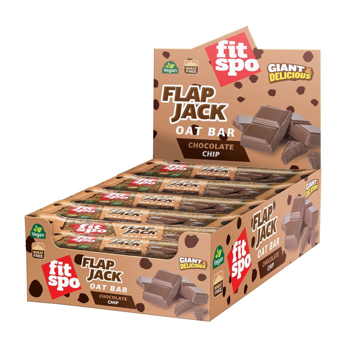 Flap Jack - Energy Oat Bar Choco Chip x 80 grams - Nutra Best Europe