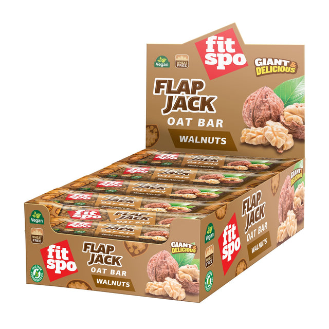 Flap Jack - Energy Oat Bar Walnuts - 12 x 80 grams - Nutra Best Europe