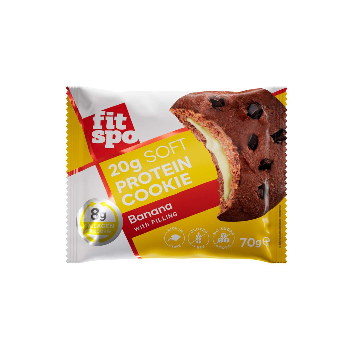 Soft Protein Cookie | with 8g Collagen & No Added Sugar -x 70 grams - Nutra Best Europe