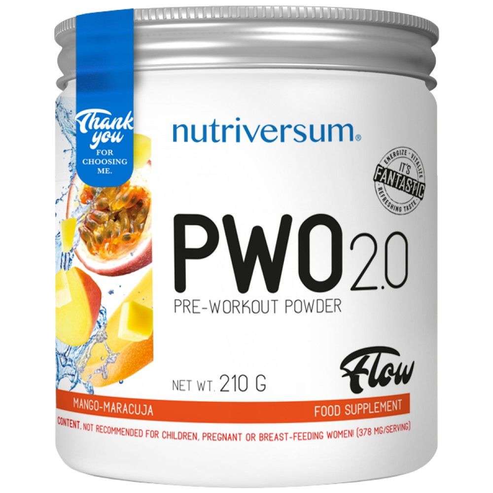 PWO 2.0 Flow | Pre-Workout Powder - 210 grams - Nutra Best Europe
