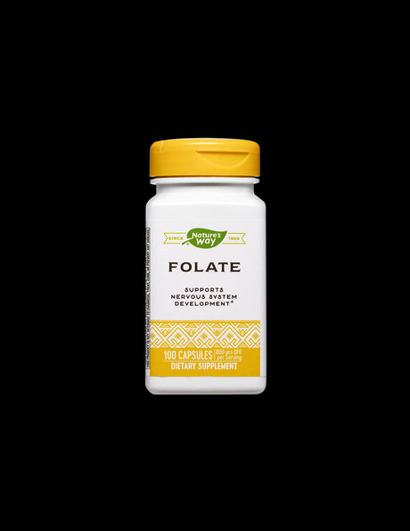 Folate - Folate 800 µg / Folic acid 480 µg, 100 capsules Nature's Way - Nutra Best Europe