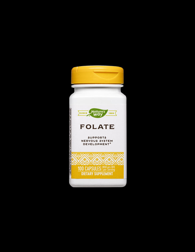 Folate - Folate 800 µg / Folic acid 480 µg, 100 capsules Nature's Way - Nutra Best Europe