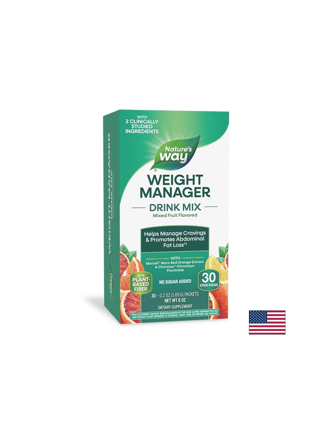 Appetite, weight and belly fat control formula - Weight Manager - 30 sachets with fruit flavor - Nutra Best Europe