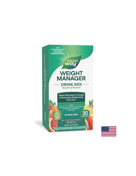 Appetite, weight and belly fat control formula - Weight Manager - 30 sachets with fruit flavor - Nutra Best Europe