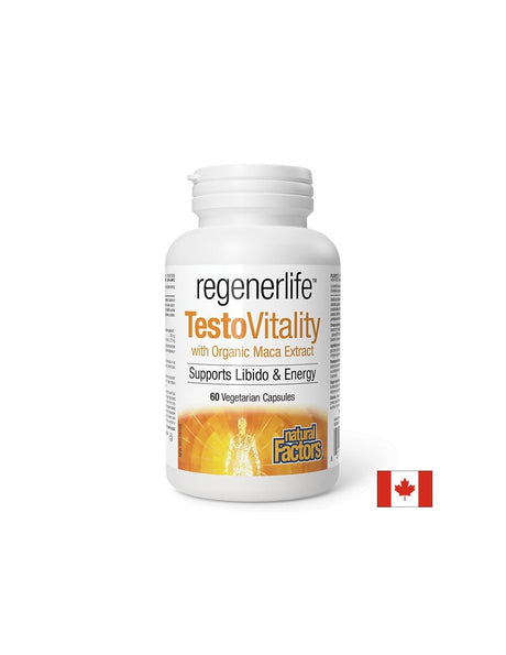 TestoVitality Regenerlife™ Men's Formula - Testosterone, Energy and Male Vitality, 60 Capsules - Nutra Best Europe