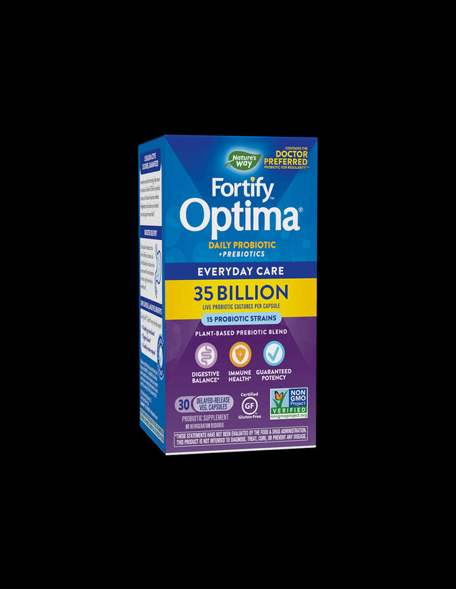 Fortify™ Optima® Daily Probiotic + Prebiotic - Fortify Optima Probiotic, 35 Billion Active Probiotics, 30 Capsules Nature's Way - Nutra Best Europe