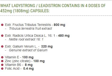 Lady Strong 75 capsules - Nutra Best Europe