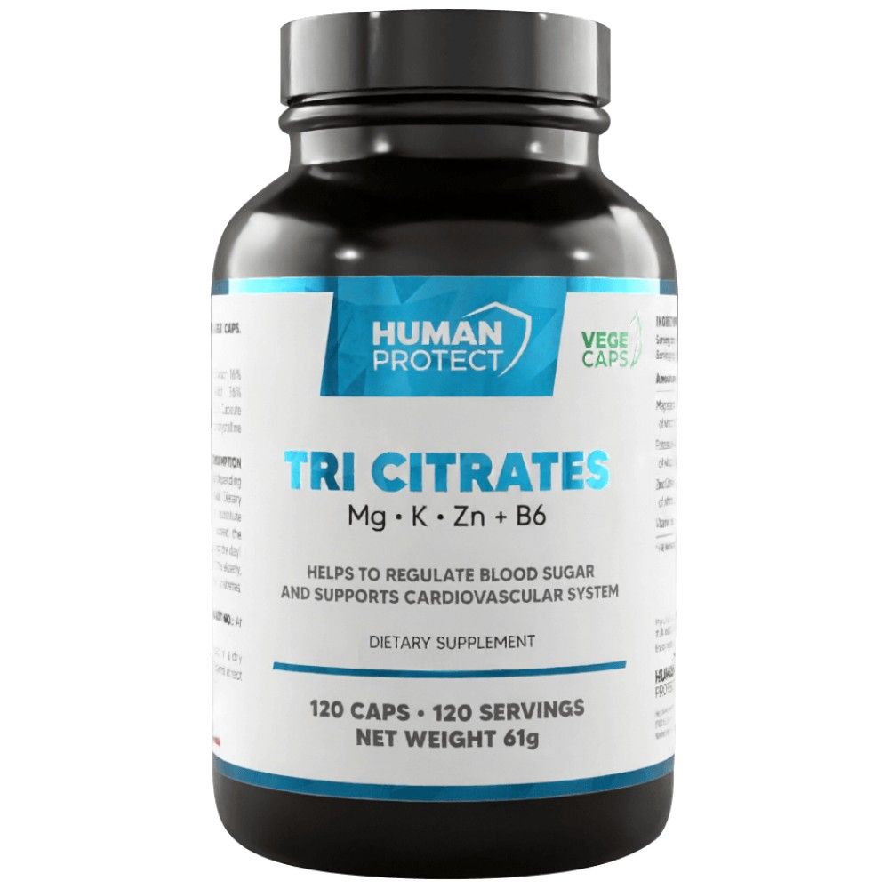 Tri Citrate | Magnesium + Potassium + Zinc - 120 capsules - Nutra Best Europe