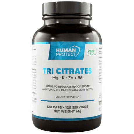 Tri Citrate | Magnesium + Potassium + Zinc - 120 capsules - Nutra Best Europe