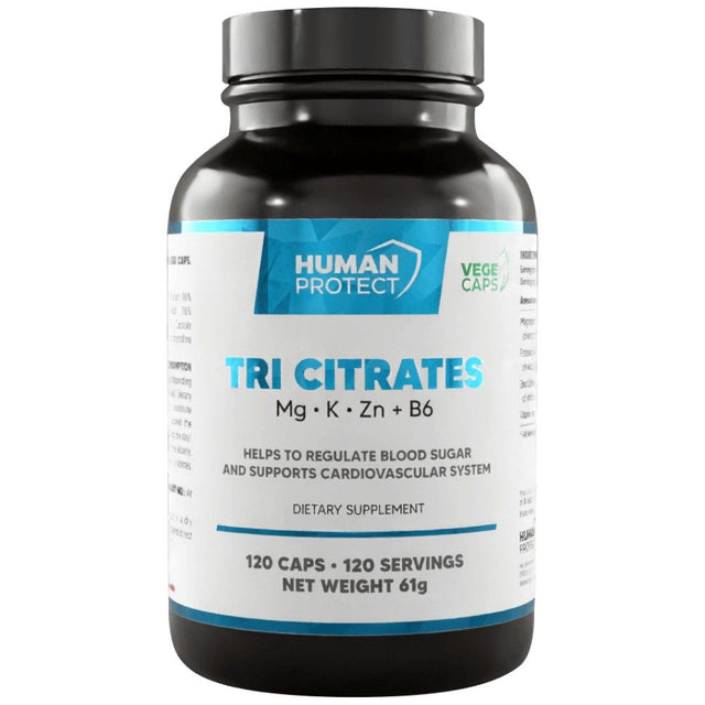 Tri Citrate | Magnesium + Potassium + Zinc - 120 capsules - Nutra Best Europe
