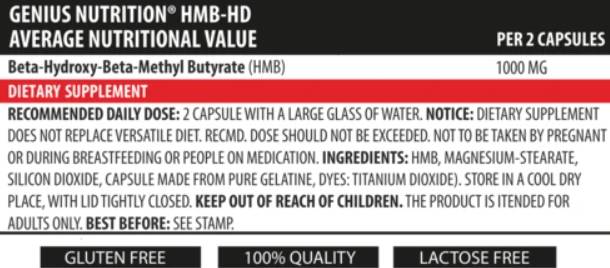 HMB-HD - 90 capsules - Nutra Best Europe