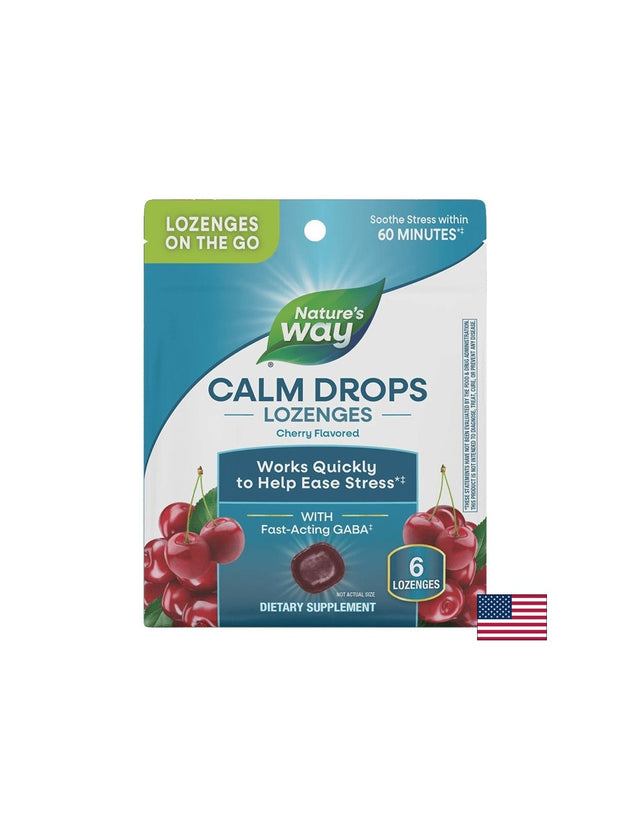GABA (gamma-aminobutyric acid) - Calmness and gentle anti-stress effect, 100 mg x 6 lozenges, cherry flavor - Nutra Best Europe