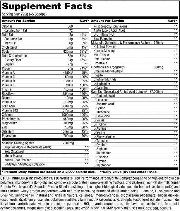 Gain Fast - 2312 grams - Nutra Best Europe