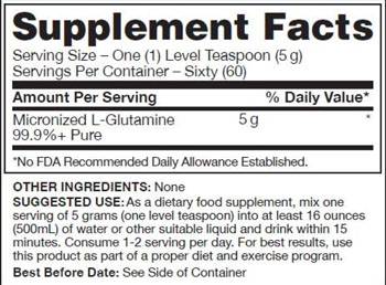 Glutamine - 300 grams - Nutra Best Europe