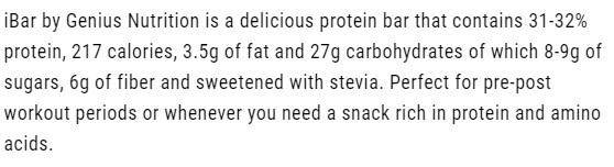 iBar - 60 grams - Nutra Best Europe