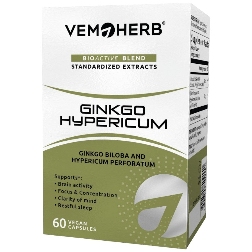 Ginkgo Hypericum - 60 capsules - Nutra Best Europe