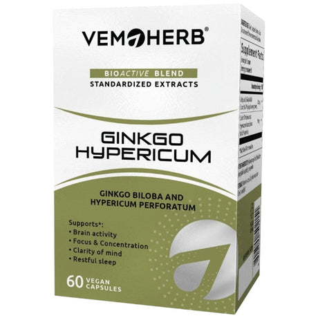 Ginkgo Hypericum - 60 capsules - Nutra Best Europe