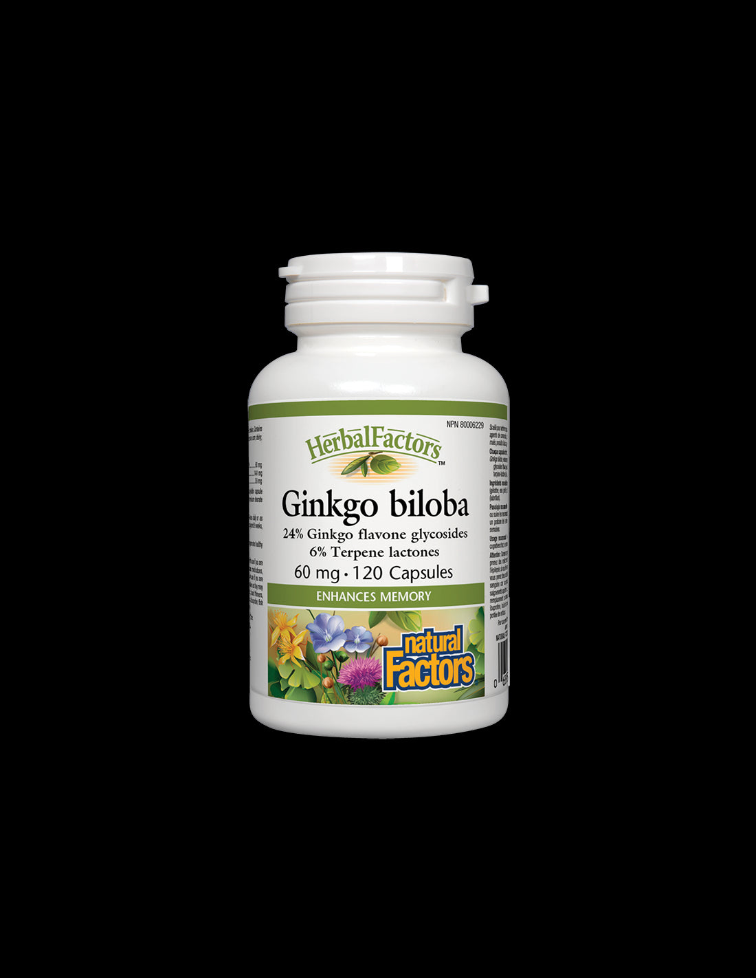 Ginkgo Biloba 60 mg - 120 capsules - Nutra Best Europe