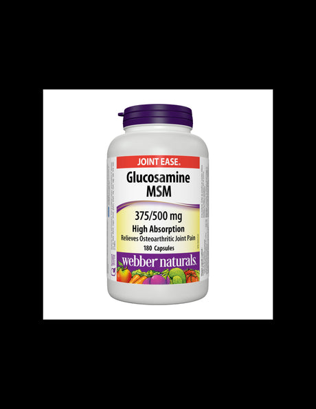 Glucosamine MSM - Glucosamine 375 mg + MSM 500 mg - Healthy joints, 180 capsules - Nutra Best Europe